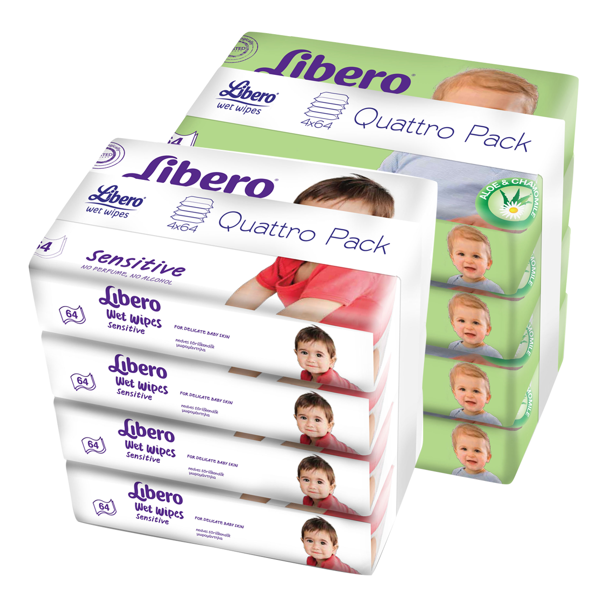 Libero Quattro Pack nedves törlőkendő